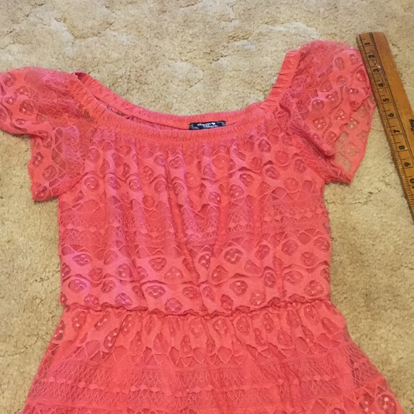 3/$20 🌺 beautiful lace coral dress - Picture 4 of 5